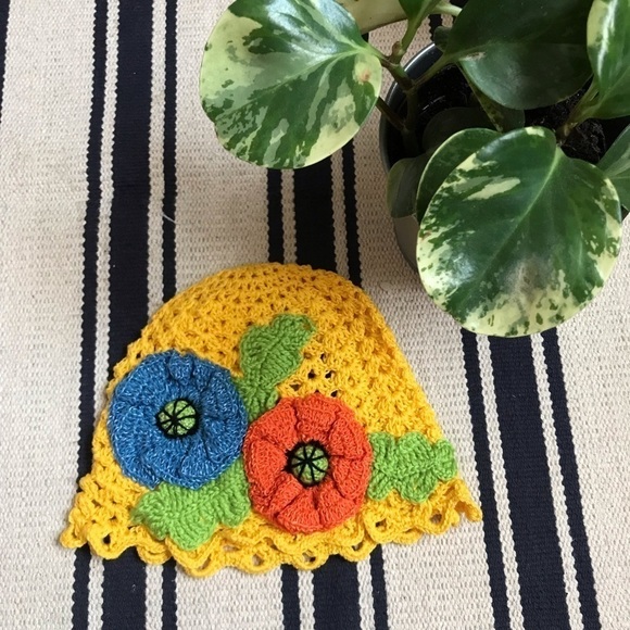 Handmade Other - BABY Girls Crochet Hat Cotton 3-6 Months